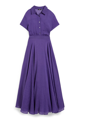 Фиолетовое кэжуал платье клеш C&A однотонное