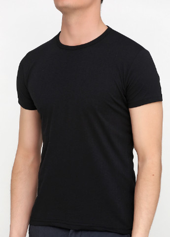 Чорна футболка з коротким рукавом LEXSUS