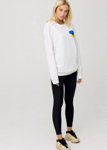 Белый світшот жіночий oversize /no flis/ YAPPI (254658650)