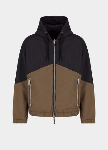 Коричневая демисезонная ветровка Armani Exchange