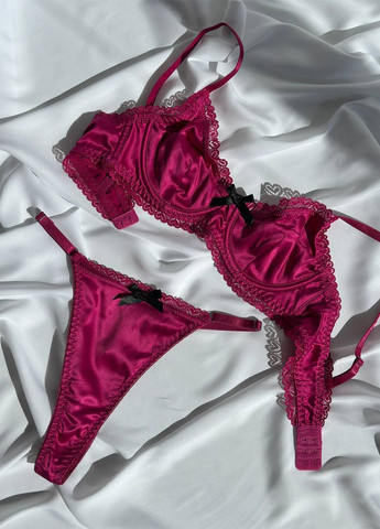 Фуксиновый демисезонный комплект (бюстгальтер, трусики) NOVA VEGA