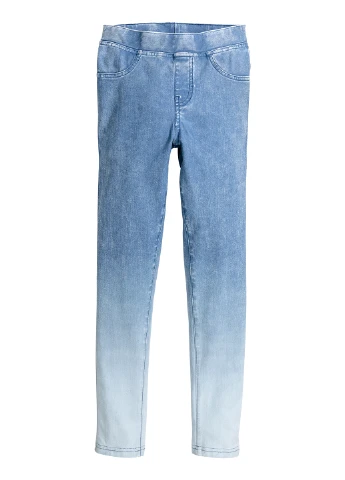 Голубые демисезонные джеггинсы H&M
