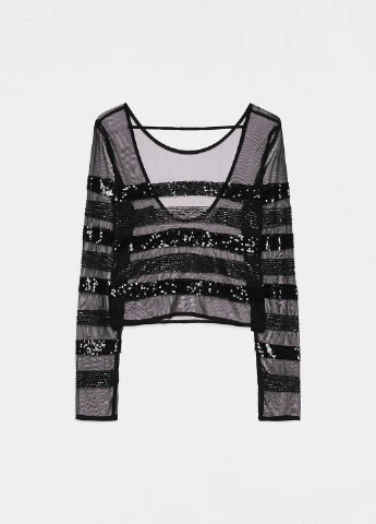 Чёрная блуза Bershka