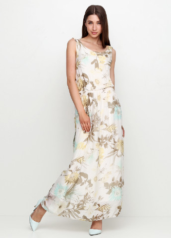 Белое кэжуал платье Paolo Casalini с цветочным принтом