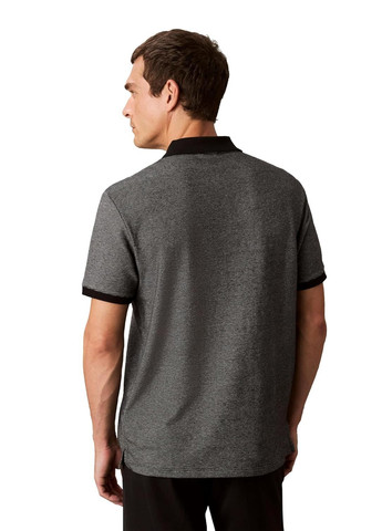 Черная футболка-поло для мужчин Calvin Klein в клетку