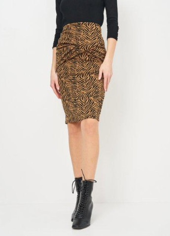 Спідниця,чорний-бежевий в візерунки,Pimkie No Brand (256668843)