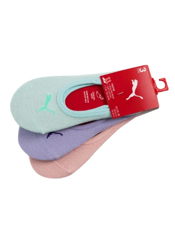 Серые следы unisex footie 3-pack multicolor — 171002001-004 Puma логотипы (254343127)