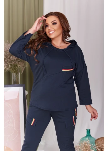 Спортивный костюм 188-3 64 Темно-синий N.N.C.Fashion (223458349)