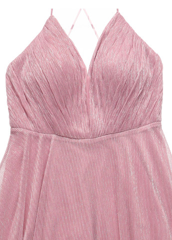 Рожево-лілова вечірня сукня кльош, з відкритою спиною C&A однотонна