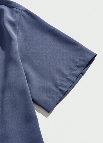 Синій літній комплект (сорочка, шорти) SHEIN