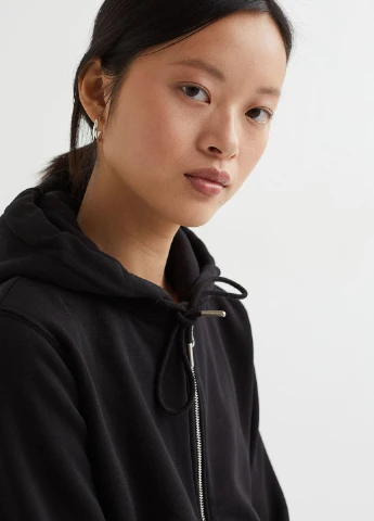 Толстовка фліс,чорний, H&M Basic (254770033)