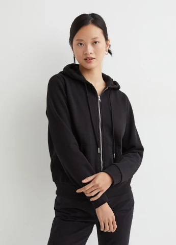 Толстовка фліс,чорний, H&M Basic (254770033)
