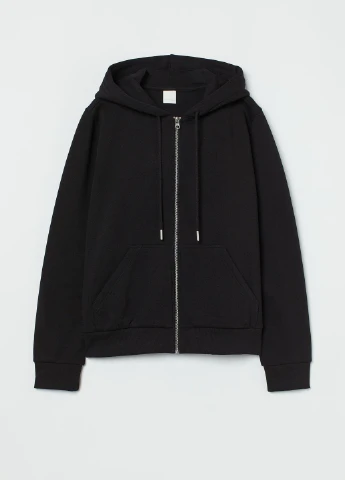 Толстовка фліс,чорний, H&M Basic (254770033)