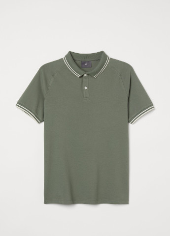 Оливковая (хаки) футболка-футболка поло для мужчин H&M