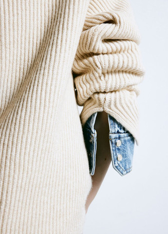 Светло-бежевый демисезонный свитер H&M