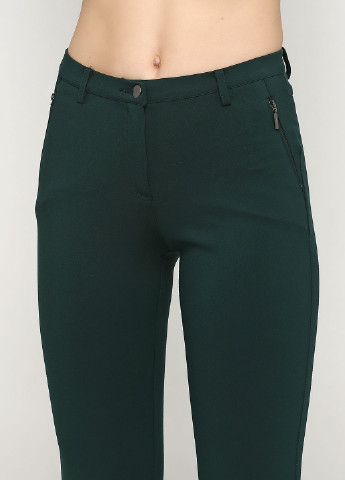 Темно-зеленые кэжуал демисезонные зауженные брюки BRANDTEX COPENHAGEN