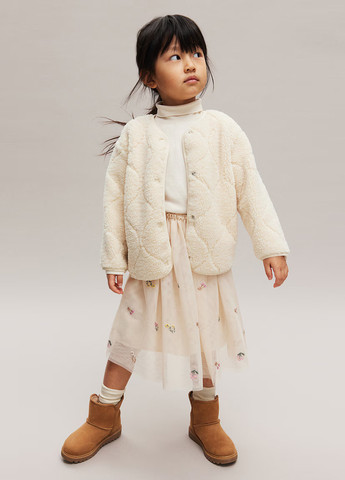 Кремовая демисезонная куртка куртка-лайнер H&M