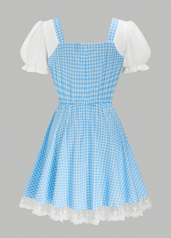 Синя кежуал сукня а-силует SHEIN в клітинку