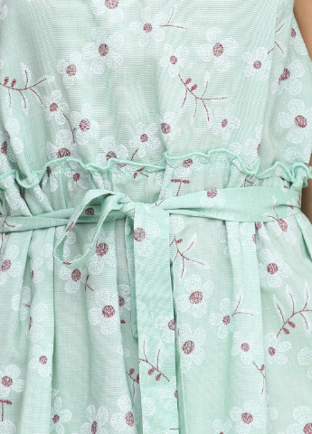 Мятное кэжуал платье Nadi Renardi с цветочным принтом