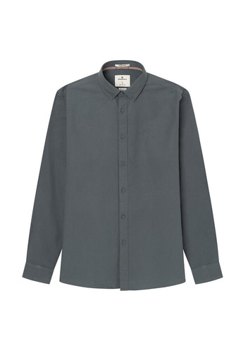 Серо-зеленая кэжуал, классическая рубашка однотонная Springfield