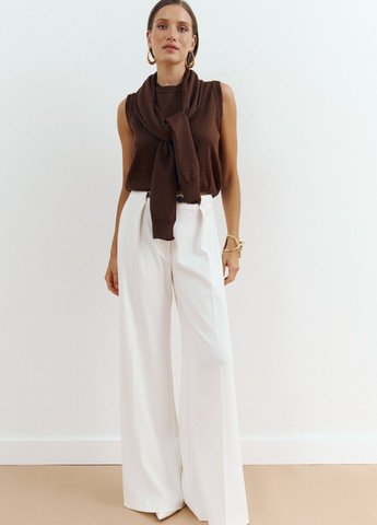 Кофейный демисезонный комплект (жилет, болеро) Gepur