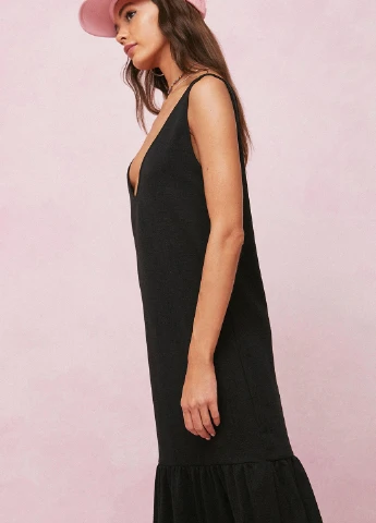Черное кэжуал платье а-силуэт Nasty Gal однотонное