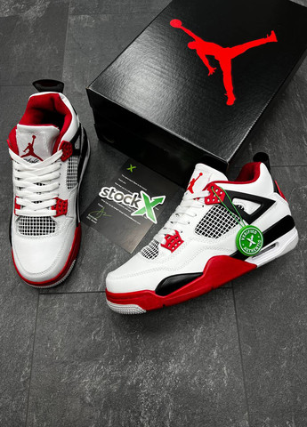 Цветные всесезонные кроссовки Nike Air Jordan 4 Retro Fire Red