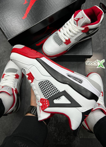 Комбіновані всесезон кросівки Nike Air Jordan 4 Retro Fire Red