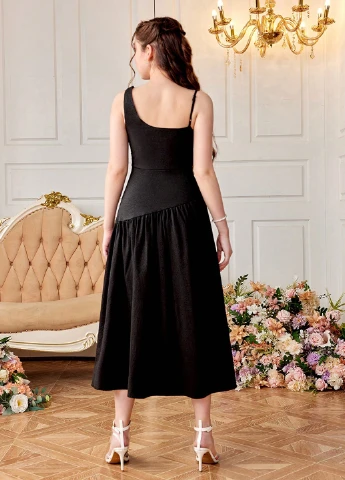 Чорна сукня SHEIN (331624201)