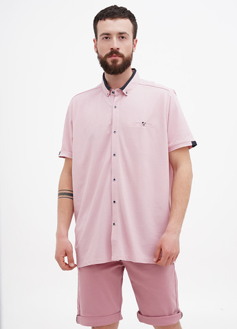 Розовая кэжуал рубашка однотонная Benson & Cherry