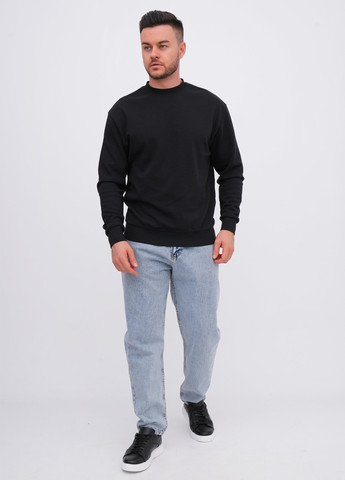 Чорний світшот K.O.R однотонний без декору (362378211)