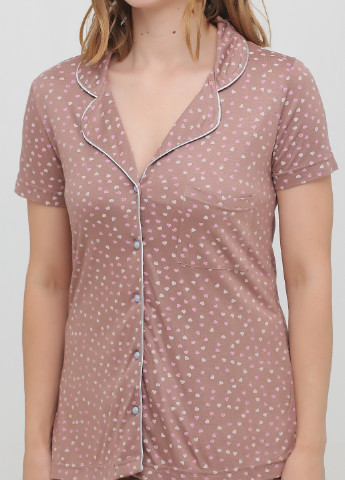 Кофейная всесезон пижама (рубашка, брюки) рубашка + брюки Stil Moda