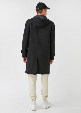 Черное демисезонное Пальто дафлкот KOTON