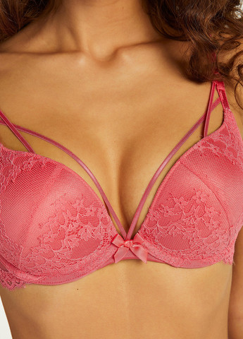 Розовый бюстгальтер Hunkemoller без косточек полиамид