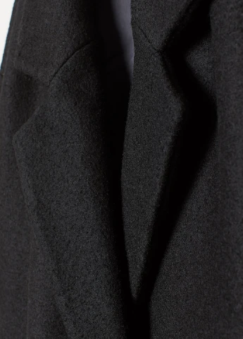 Черное зимнее Пальто двубортное H&M