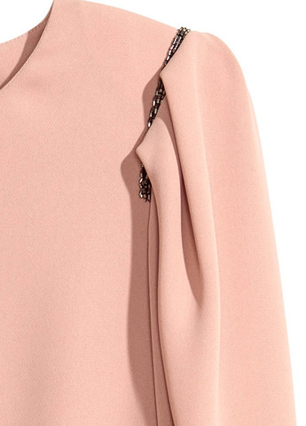 Персикова коктейльна сукня футляр H&M однотонна