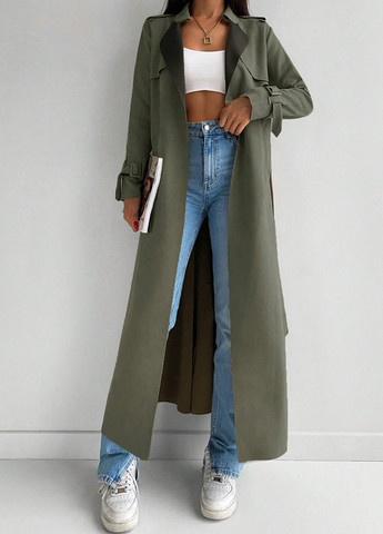 Плащ SHEIN тренчкот на завязках демисезон (332519673)