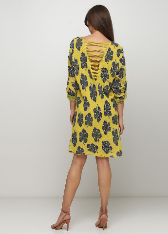 Жовтий кежуал сукня Made in Italy з малюнком
