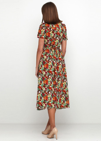 Комбинированное кэжуал платье ANVI с цветочным принтом