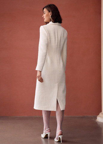 Молочне зимнє Пальто однобортне SHEIN