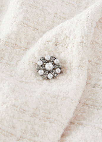 Молочне зимнє Пальто однобортне SHEIN