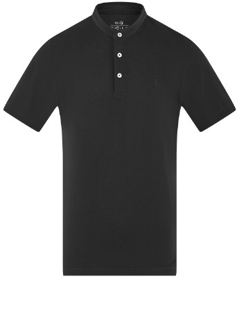 Черная футболка-поло для мужчин Oodji однотонная