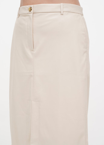 Бежевая кэжуал однотонная юбка J.Crew карандаш