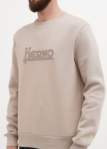 Бежевий світшот Herno однотонний вишивка (322953717)