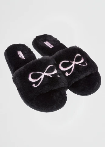 Черные тапочки Hunkemoller с вышивкой