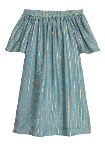 Блакитна кежуал сукня а-силует H&M в смужку