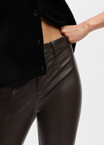 Темно-коричневые кэжуал демисезонные зауженные брюки Gap
