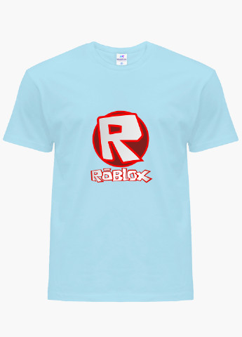 Голубая демисезонная футболка детская роблокс (roblox)(9224-1708) MobiPrint