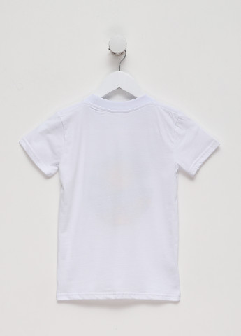 Белая демисезонная футболка для мальчиков д403/1-17-н белая Malta