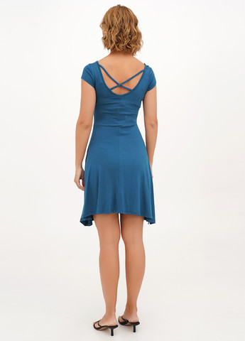 Морской волны кэжуал платье клеш Vicolo однотонное